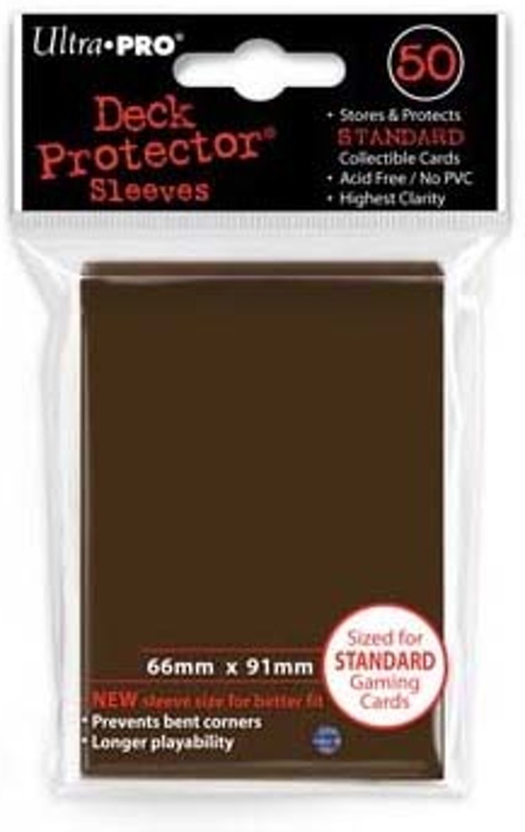 Speelgoed | Kaartspel - Sleeves Brown 50 stuks